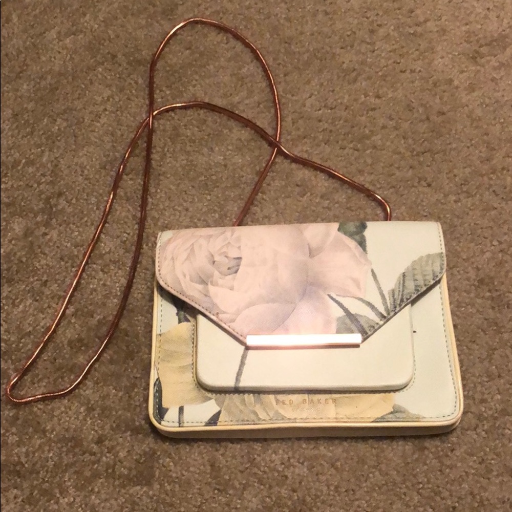 Ted Baker London Floral Crossbody Bag - Cream and Pink